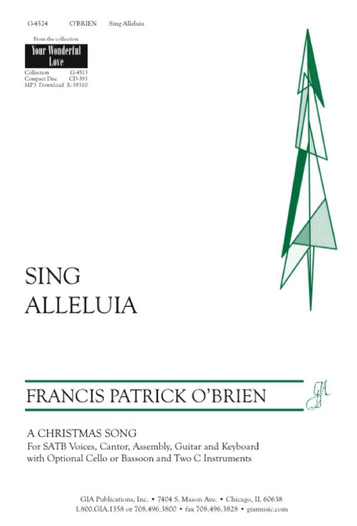 Sing Alleluia : Cello or Bassoon- 2 C Instruments