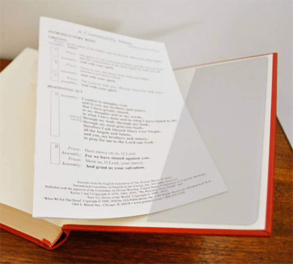 Plastic hymnal sleeve