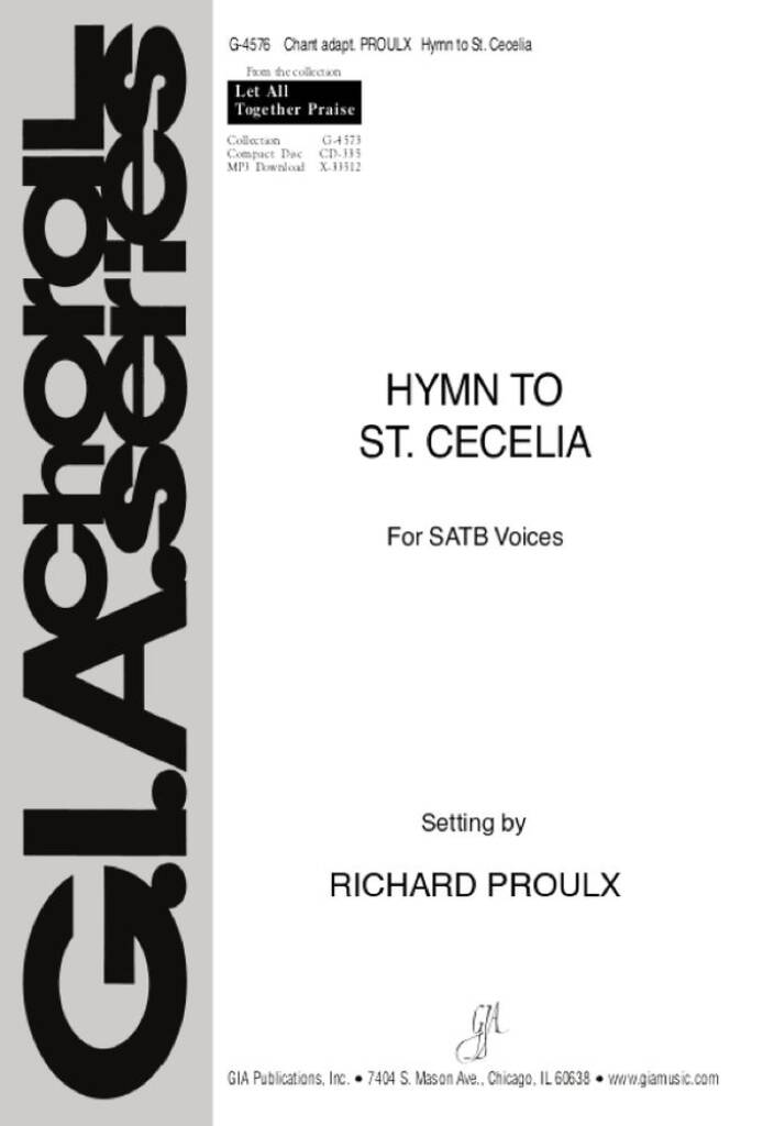 Hymn to St. Cecilia : Tubas cum cítharis jam nunc assúmite / Take up the trumpet now
