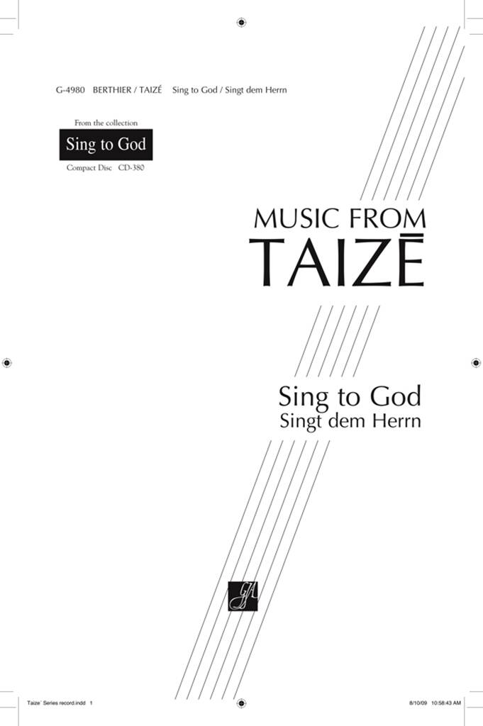 Sing to God : Flute, Cello, Recorder - soprano or alto