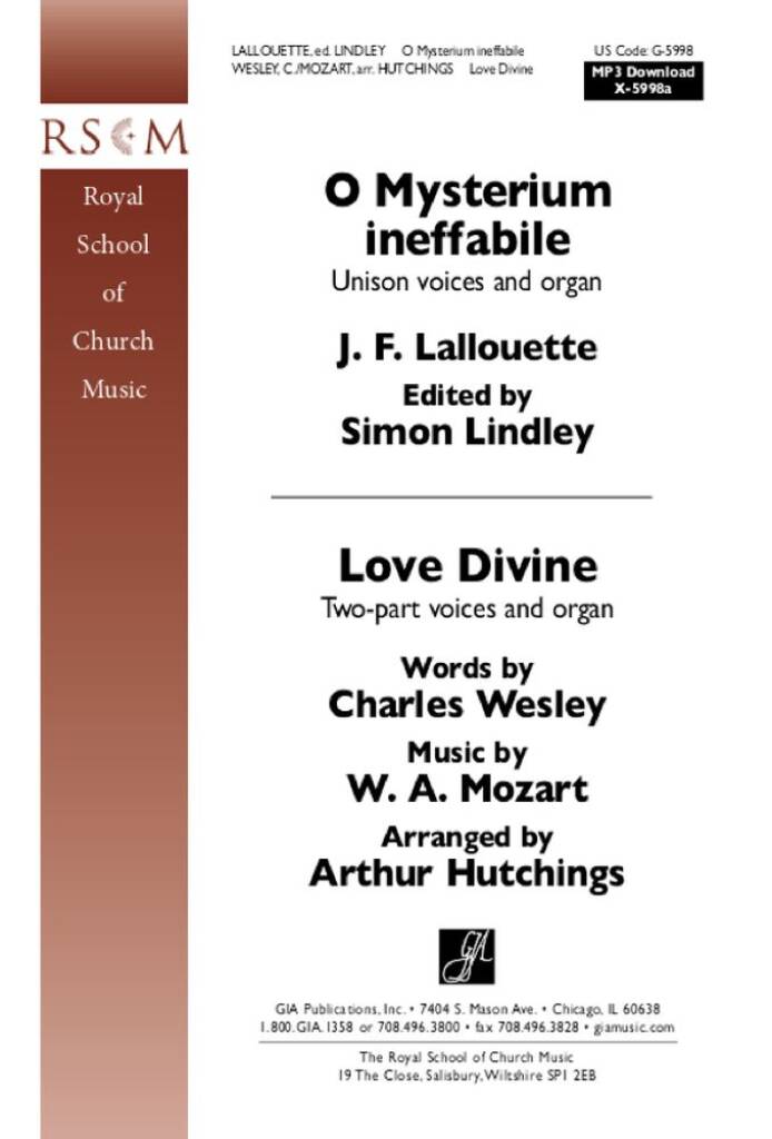 O Mysterium ineffabile / Love Divine