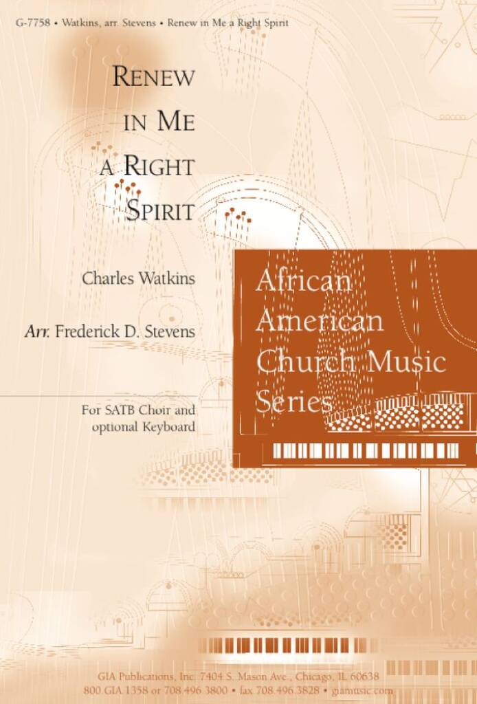 Renew in Me a Right Spirit