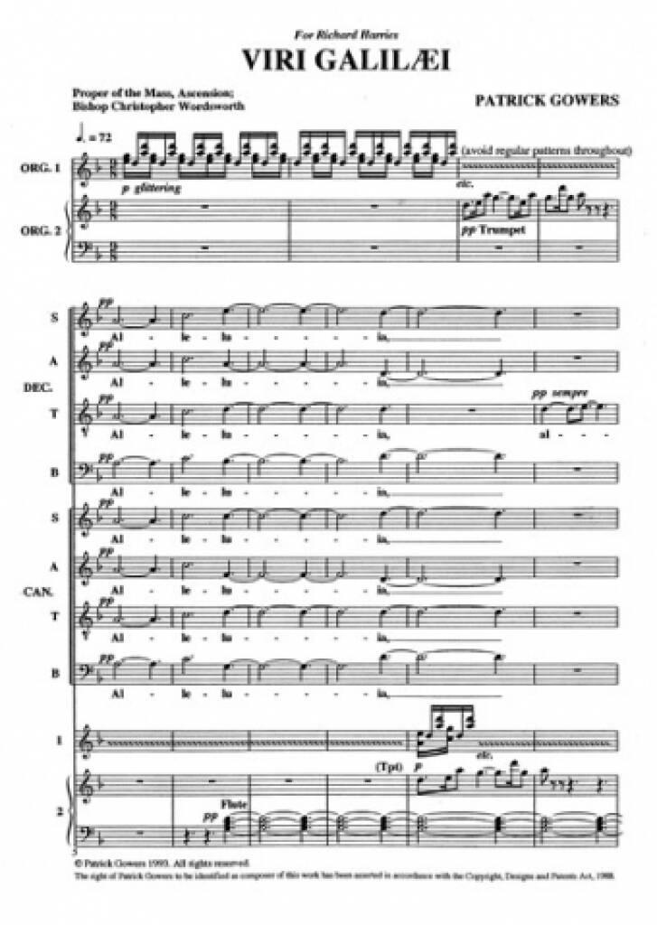 Viri Galilaei : Scored for two organs
