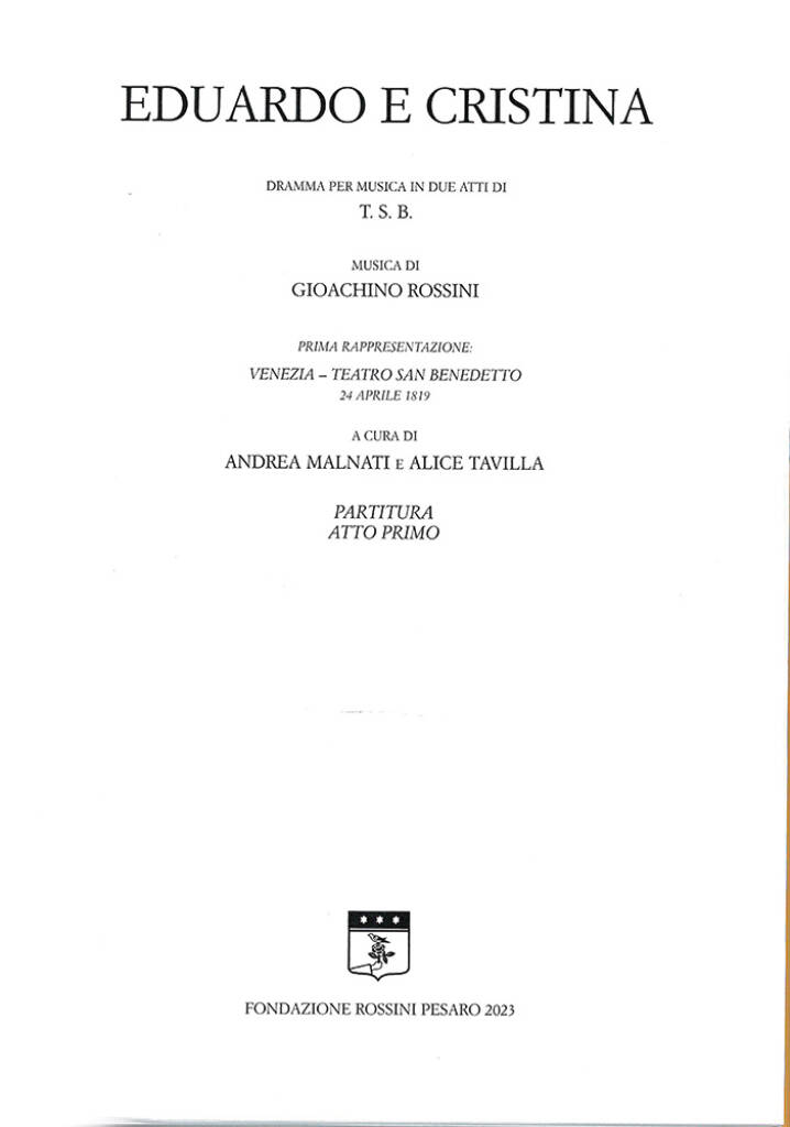 Eduardo e Cristina : Edizione critica a cura di Andrea Malnati e Alice Tavilla