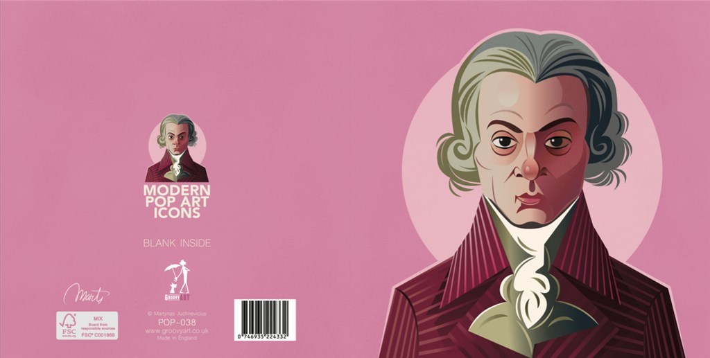 Pop Art Icons Mozart Card
