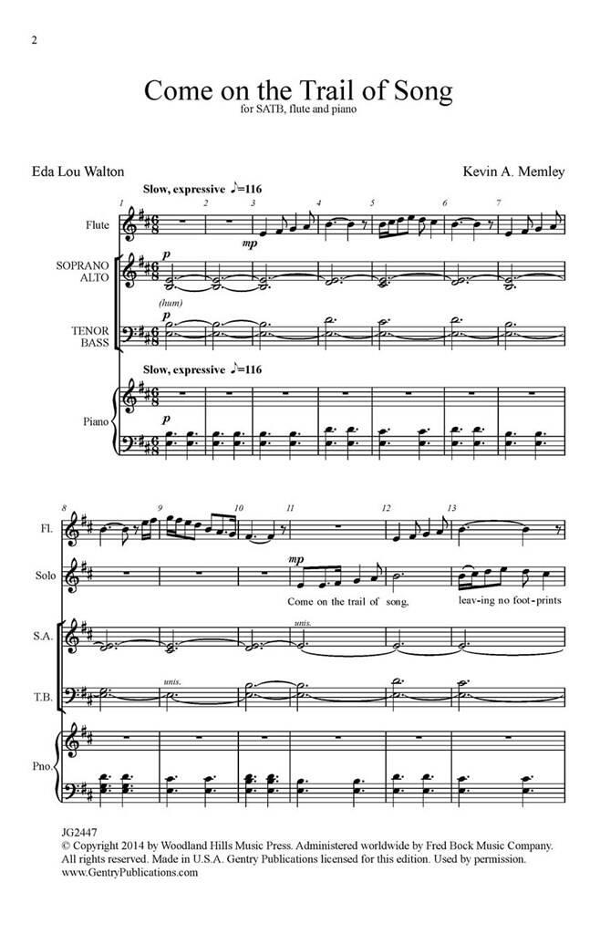 Come on the Trail of Song : from Three Native American Songs