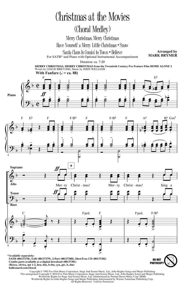 Christmas At The Movies (Arr. Brymer) (ShowTrax CD)