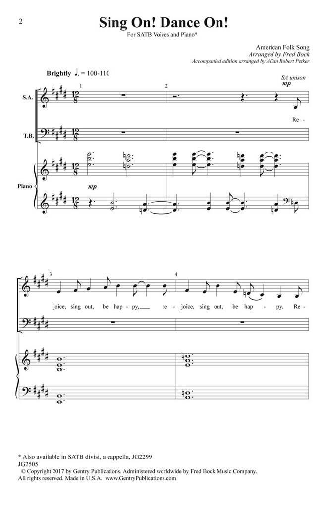 Sing On, Dance On