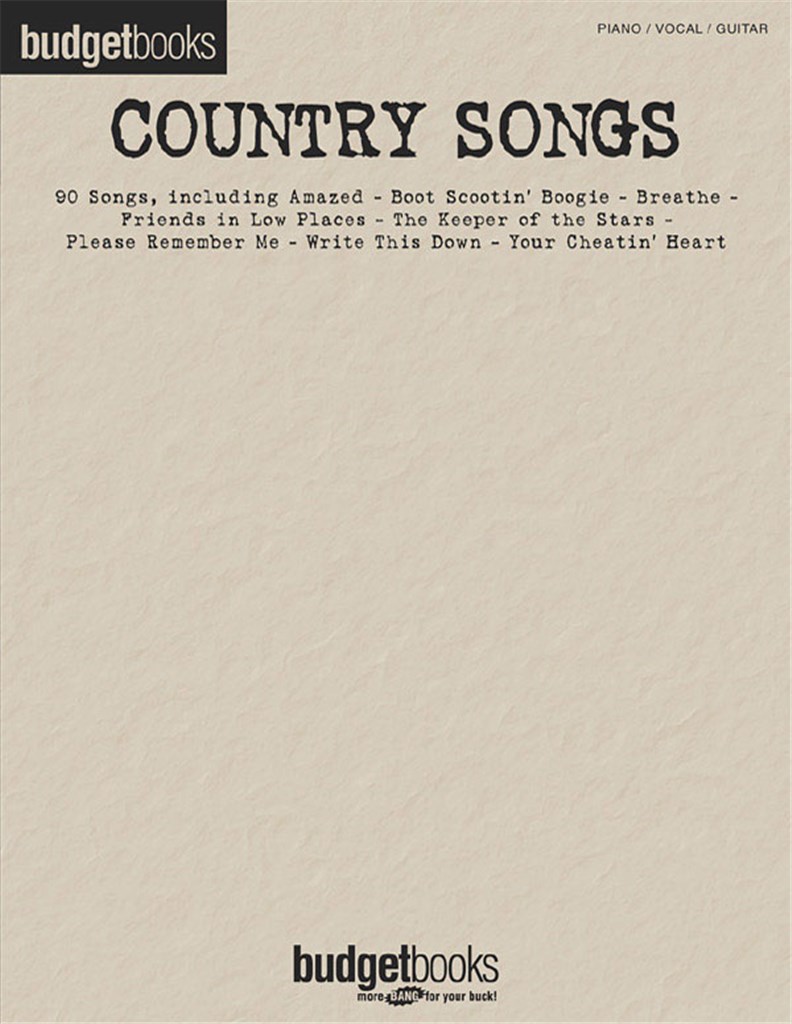 Country Songs : Budget Books