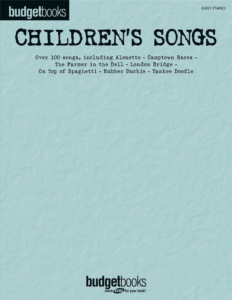 Children's Songs : Budget Books