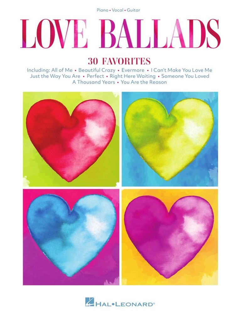 Love Ballads - Piano, Vocal and Guitar