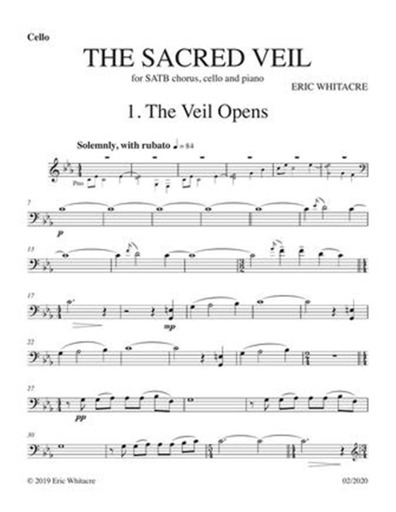 The Sacred Veil : Cello Part