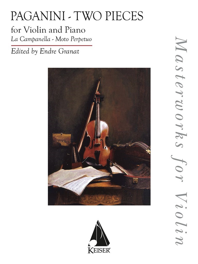 Two Pieces: La Campanella and Moto Perpetu : Masterworks for Violin Series for Violin and Piano