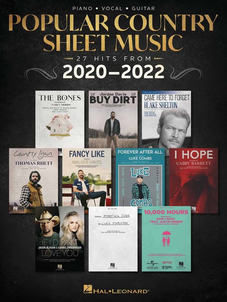 Popular Country Sheet Music : 27 Hits from 2020-2022