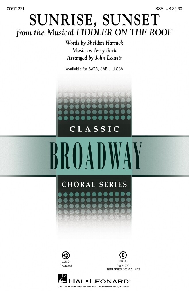 Sunrise, Sunset : from Fiddler on the Roof
