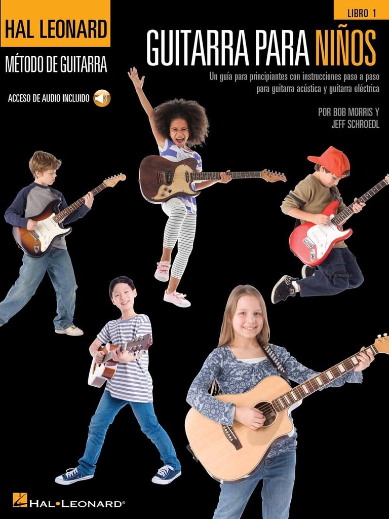 Guitarra Para Niños : Un guía para principiantes con instrucciones paso a paso para guitarra acústica y guitarra eléctrica