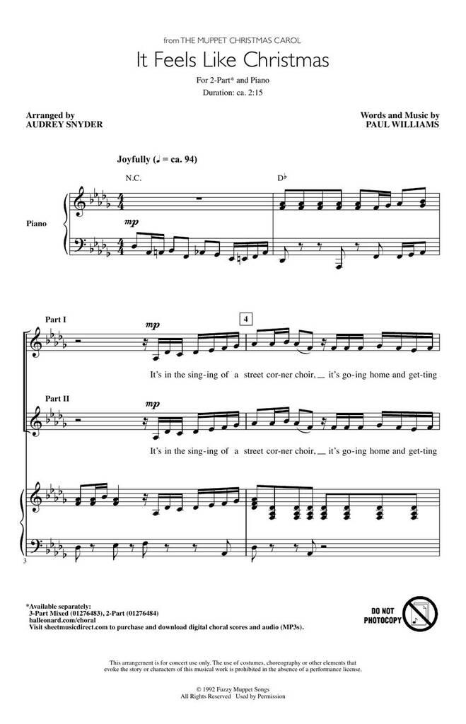 It Feels Like Christmas : (from The Muppet Christmas Carol) Discovery Level 1