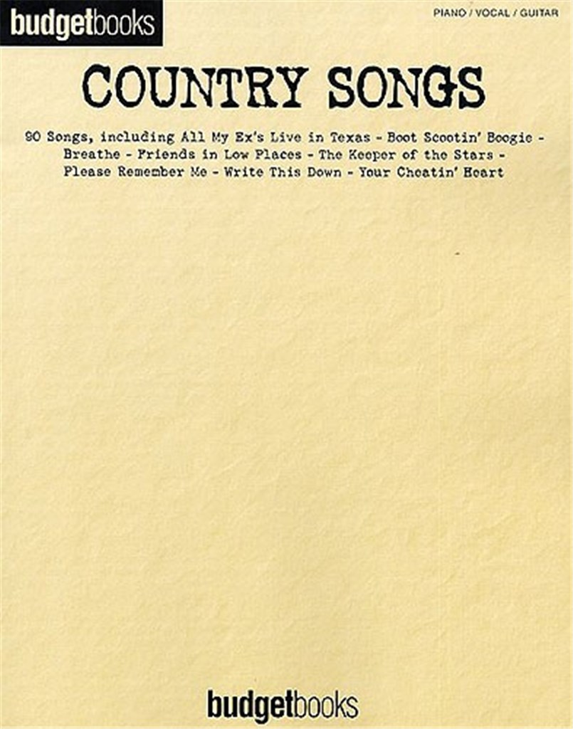 Country Songs : Budgetbooks