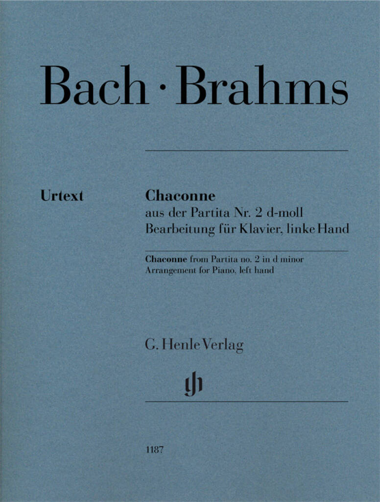 Chaconne aus der Partita Nr. 2 d-moll : Bearbeitung für Klavier, linke Hand