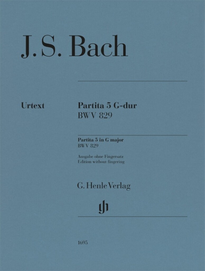 Partita 5 G-Dur BWV 829 : Ausgabe Ohne Fingersatz