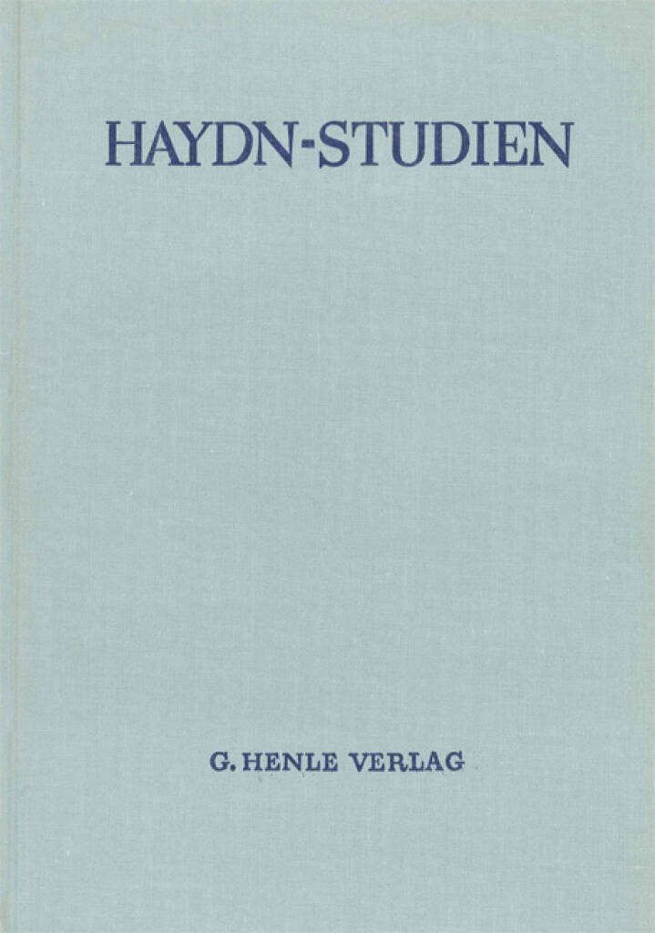Haydn-Studien Einb.-Decke 3 : Haydn Studies Cover 3