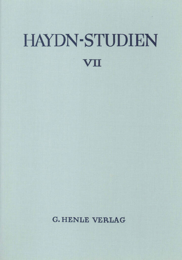 Haydn-Studien Einb.-Decke 7 : Haydn Studies Cover 7