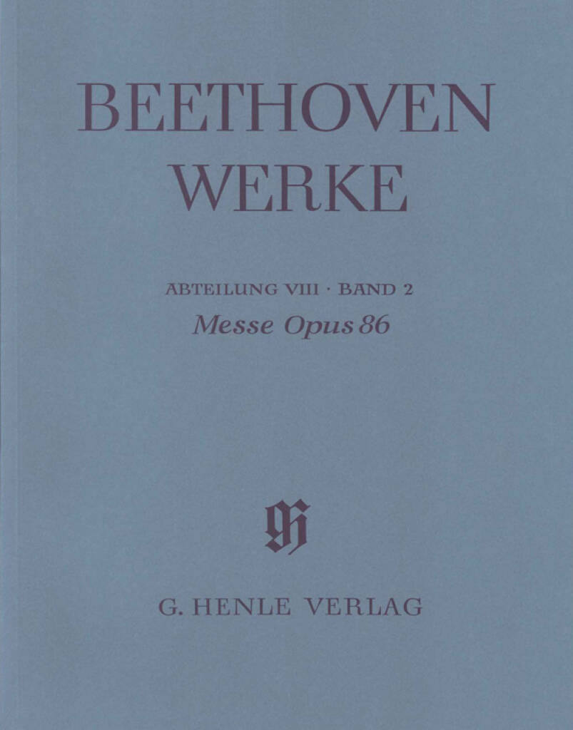 Mass C major op. 86 : Missa C major op. 86