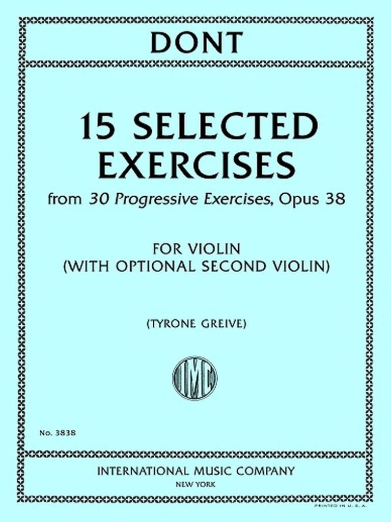 15 Selected Exercises : From 30 Progressive Exercises Opus 38