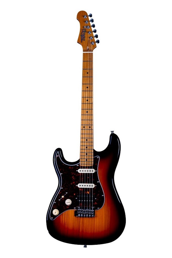 JS400 Elektrisk Guitar fra Jet Guitars - Sunburst (Left Handed) : Roasted Maple Fretboard