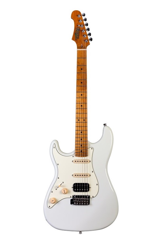 JS400 Elektrisk Guitar fra Jet Guitars - White (Left Handed) : Roasted Maple Fretboard