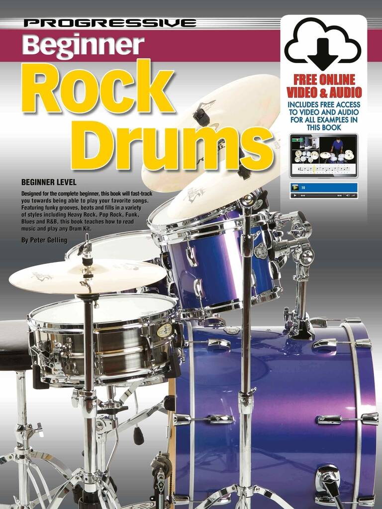 Progressive Beginner Rock Drums : With Poster