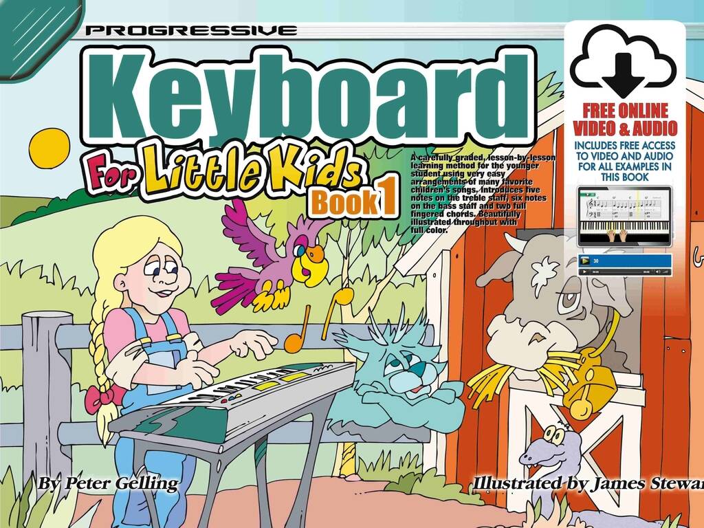 Progressive Keyboard for Little Kids - Book 1 : With Poster & Keyboard Stickers