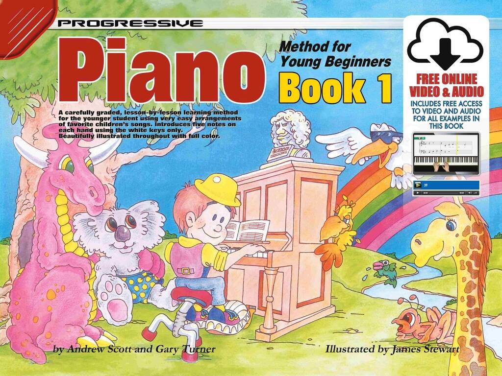 Progressive Piano Method for Young Beginners-Bk 1 : With Poster & Keyboard Stickers