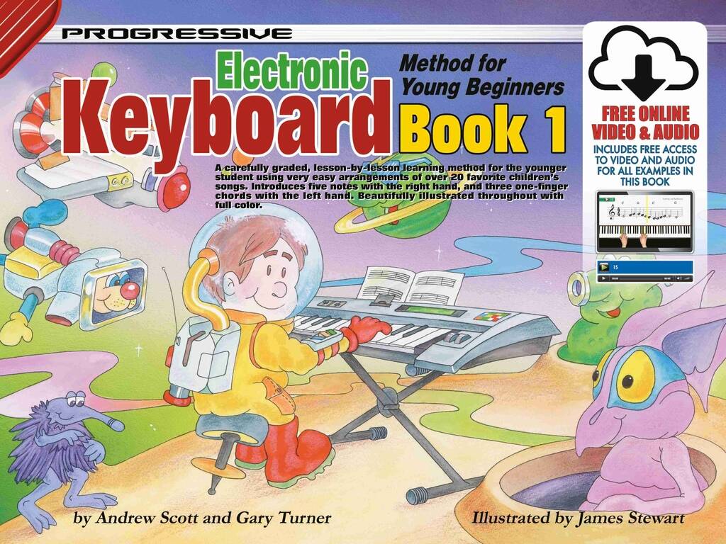 Progressive Keyboard Method for Young Beginners 1 : With Poster & Keyboard Stickers