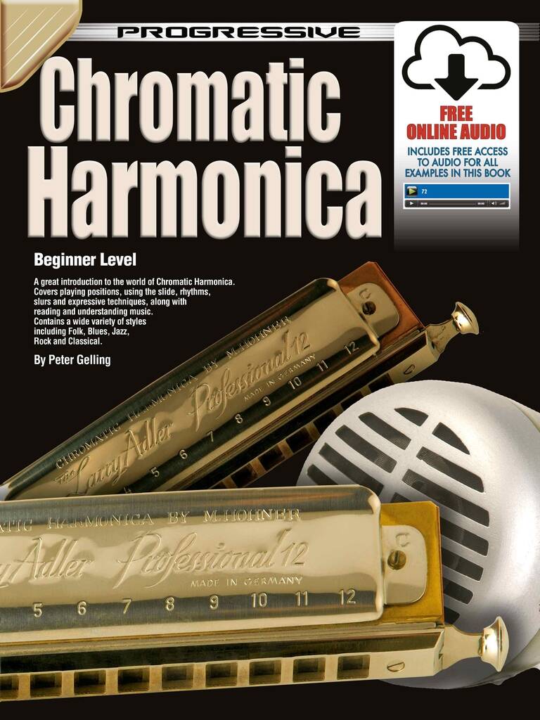 Progressive Chromatic Harmonica Book and Audio Online