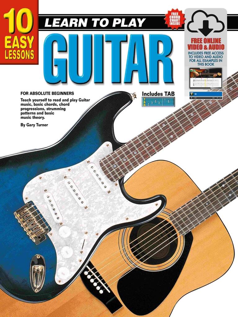 10 Easy Lessons - Learn To Play Guitar : With Poster