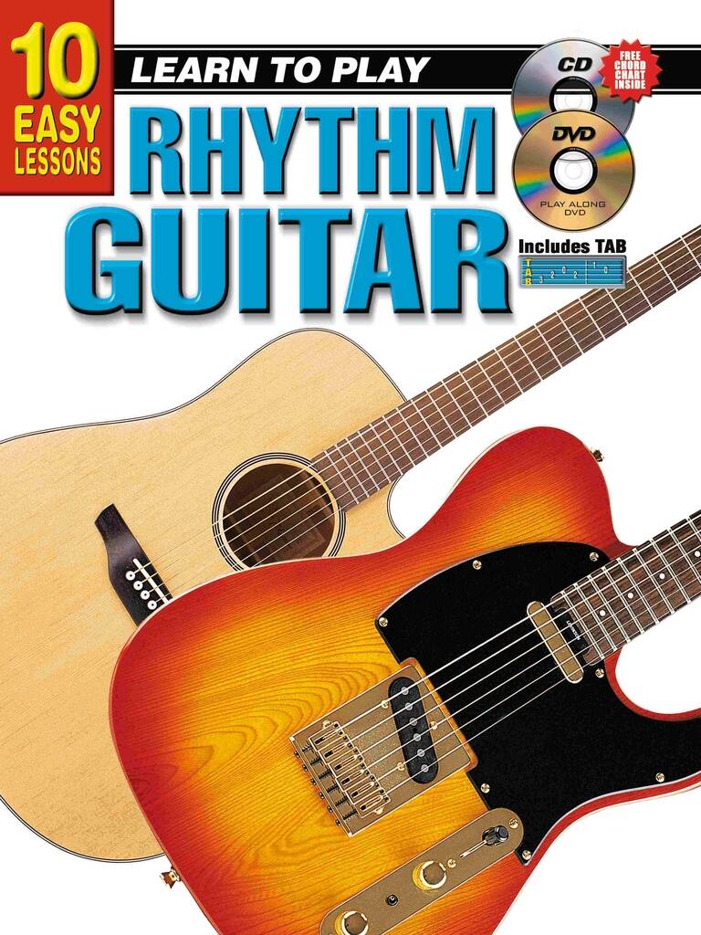 10 Easy Lessons - Learn To Play Rhythm Guitar : With Poster