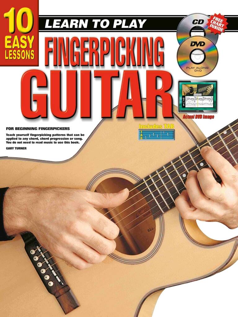 10 Easy Lessons - LTP Fingerpicking Guitar : With Poster