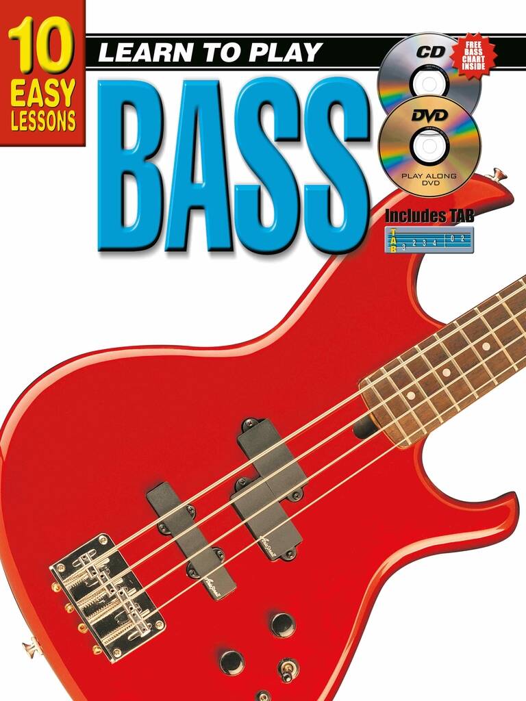 10 Easy Lessons - Learn To Play Bass : With Poster