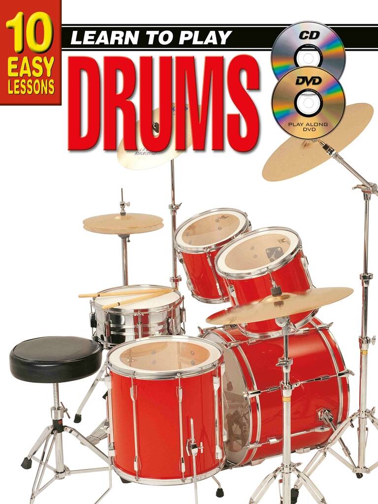 10 Easy Lessons - Learn To Play Drums : With Poster