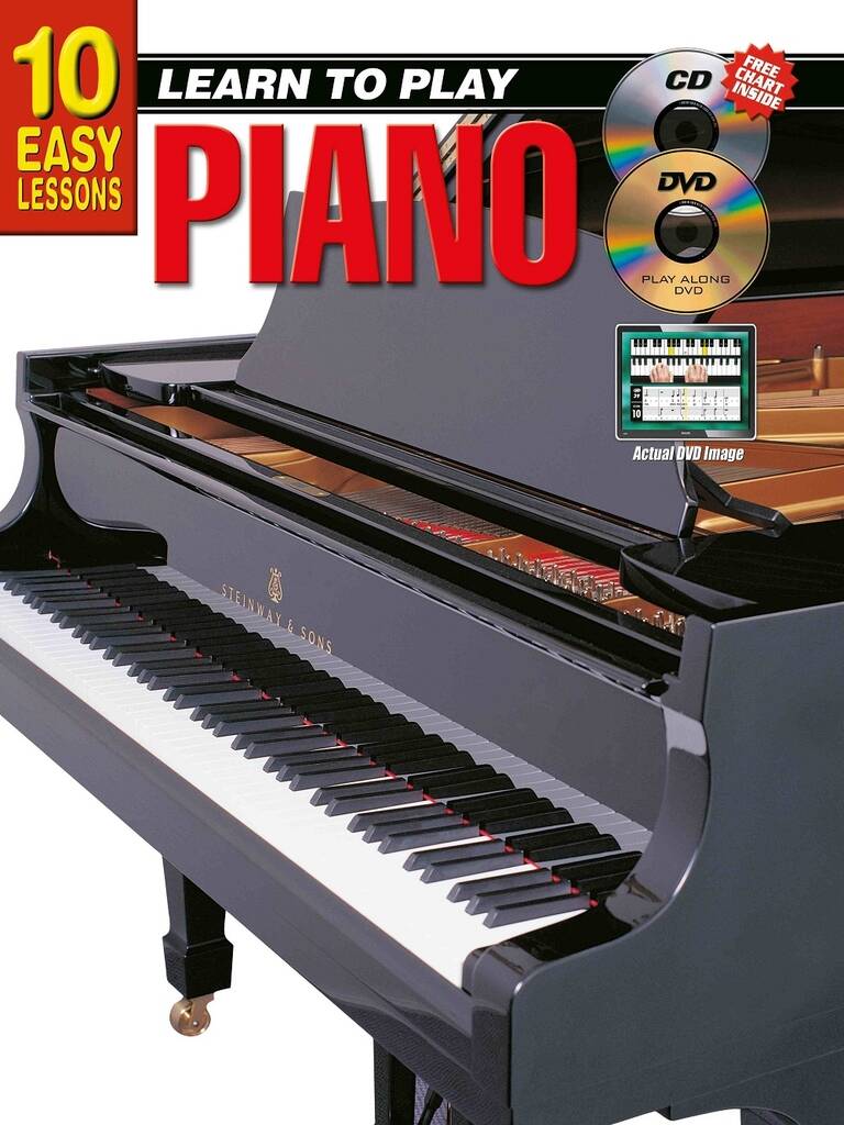10 Easy Lessons - Learn To Play Piano : With Poster