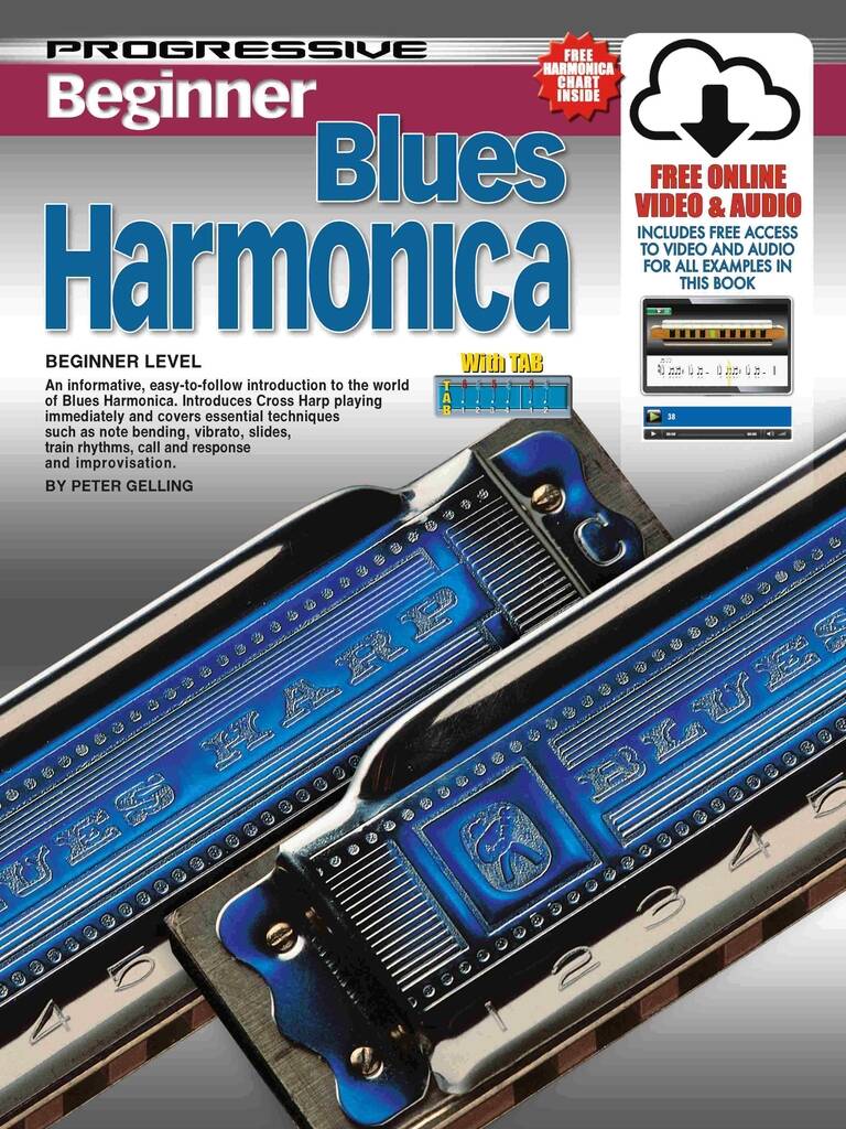 Progressive Beginner Blues Harmonica : With Poster