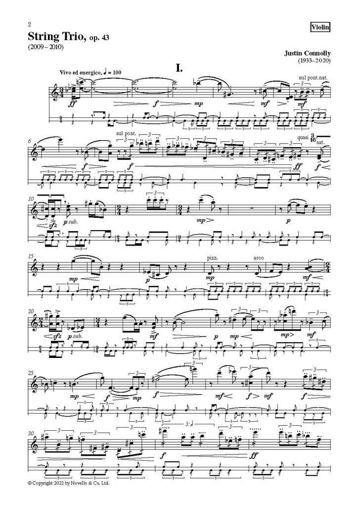String Trio : alternative parts