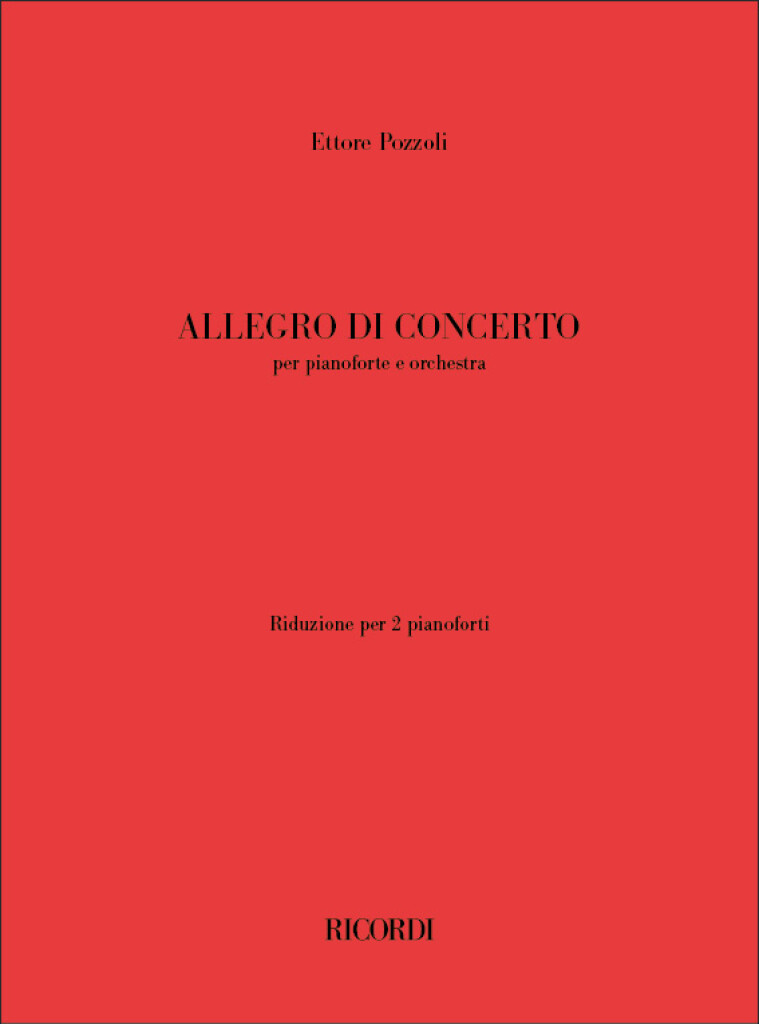 Allegro di concerto : Riduzione per 2 pianoforti