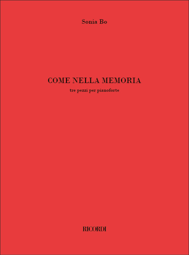 Come nella memoria : tre pezzi per pianoforte