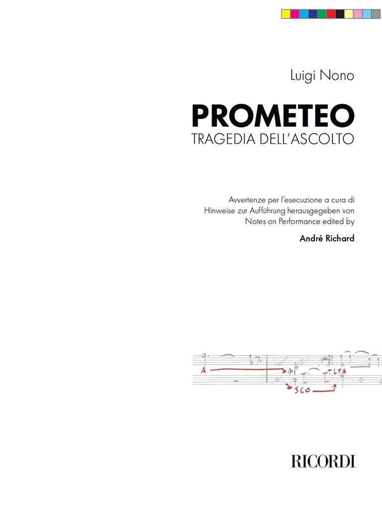 Prometeo : Nuova edizione a cura di André Richard e Marco Mazzolini