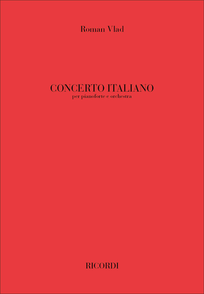 Concerto Italiano : Per Pianoforte E Orchestra