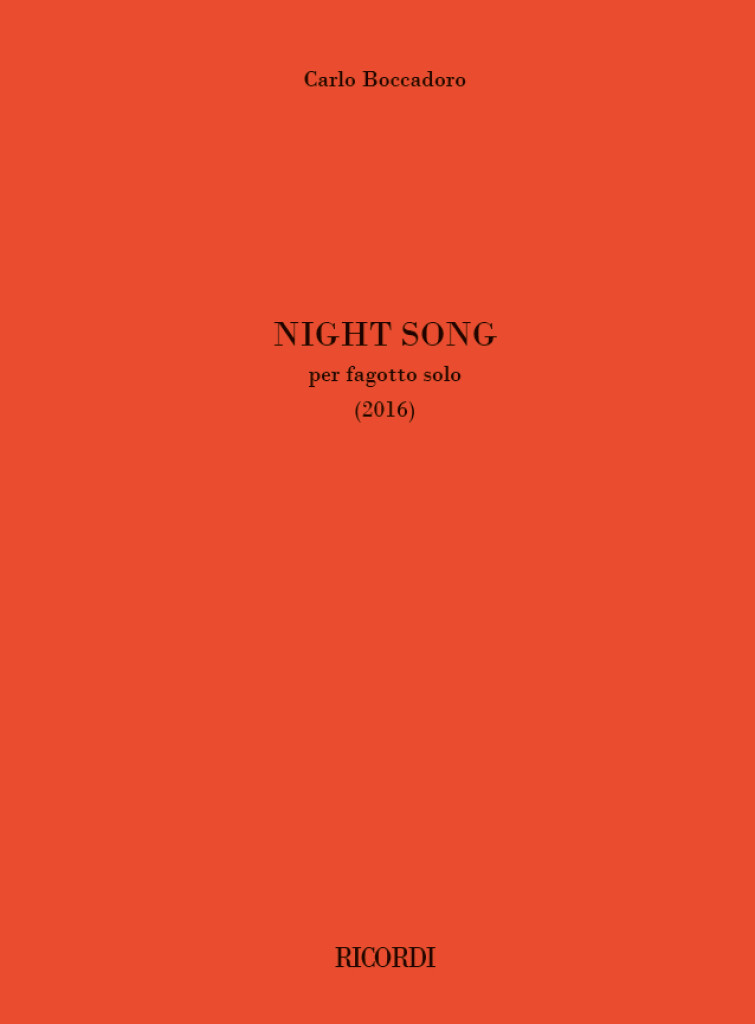 Night Song : per fagotto solo (2016)