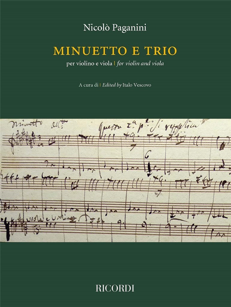 Minuetto e Trio per violino e viola : A cura di Italo Vescovo