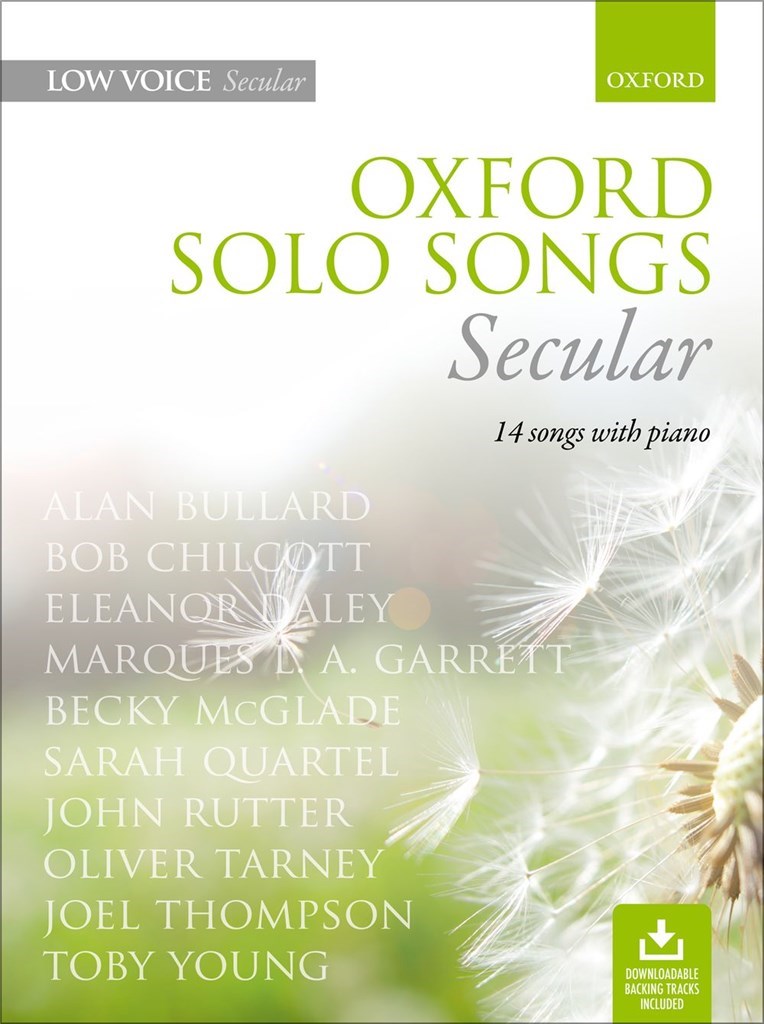 Oxford Solo Songs: Secular : Low voice book + downloadable backing tracks